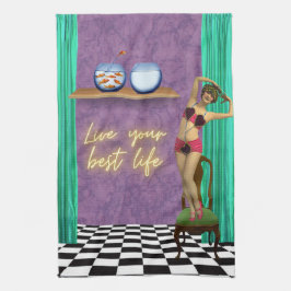 Vintagen Kitsch för bästa Funky Kökshandduk