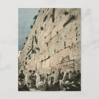 Vintagen Kotel Buraq Jerusalem, den judiska vaktmu Vykort