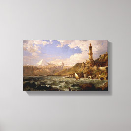 Vintagen Kusten i Genua Canvastryck