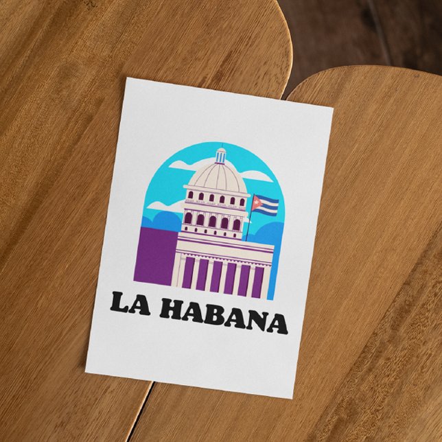 Vintagen La Habana Kuba Vykort (havana cuba la habana postcard)