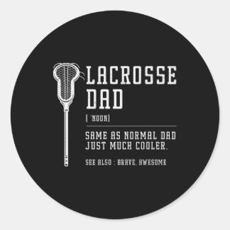 Vintagen Lacrosse Pappa Pappa Quote Definition Man Runt Klistermärke