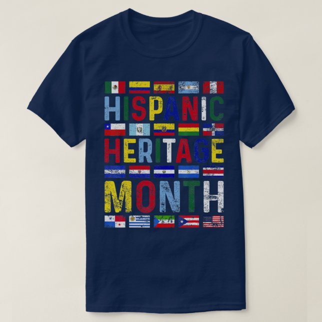 Vintagen Latino Land F T Shirt (Design framsida)