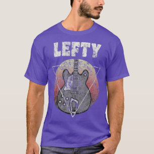 Vintagen Lefty Guitarist, lämnat handed Guitar Pla T Shirt