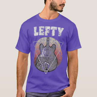 Vintagen Lefty Guitarist, lämnat handed Guitar Pla T Shirt