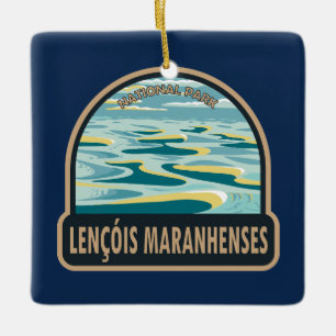 Vintagen Lencois Maranhenses nationalpark i Brasil Julgransprydnad Keramik