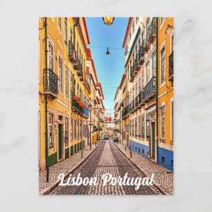 Vintagen Lissabon Portugal Vykort
