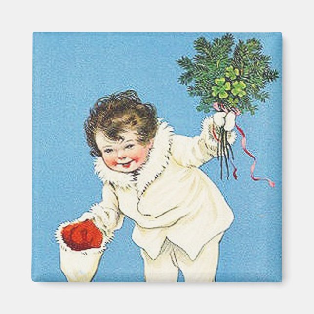 Vintagen Magnet för juläpplen (Framsidan)