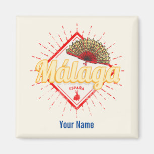Vintagen Malaga Andalusien Spanien Retro Flamenco Magnet