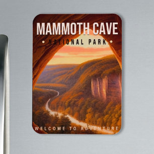 Vintagen Mammoth Cave nationalpark Kentucky Magnet