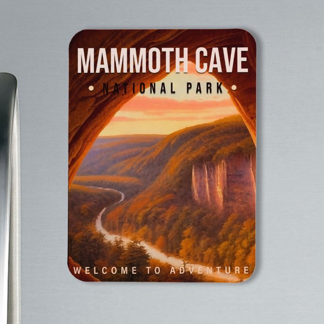 Vintagen Mammoth Cave nationalpark Kentucky Magnet (Skapare uppladdad)