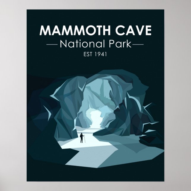 Vintagen Mammoth Cave nationalpark Kentucky Poster (Framsidan)