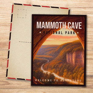 Vintagen Mammoth Cave nationalpark Kentucky Vykort