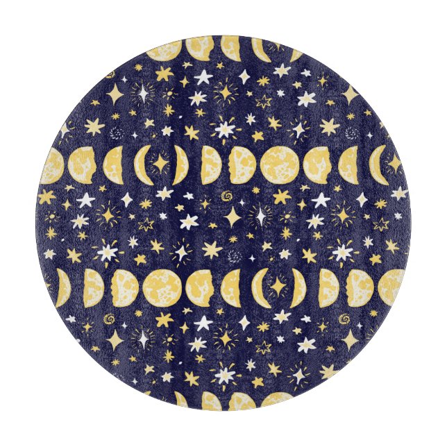 Vintagen måne Phases Stars -  - bakgrund (Framsidan)