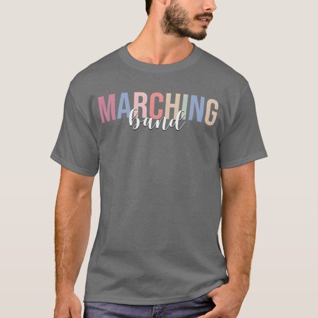 Vintagen Marching Band Musical T Shirt (Framsida)