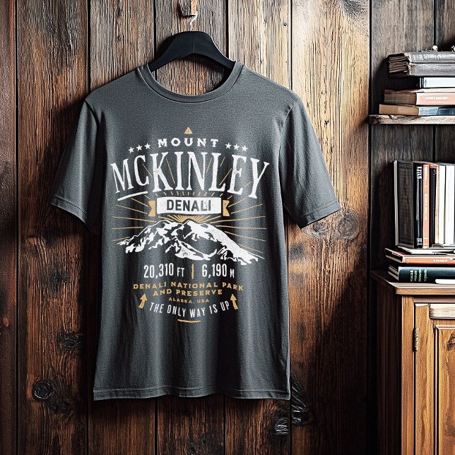 Vintagen McKinley Denali Alaska T Shirt (Mount McKinley Denali Alaska Vintage T-Shirt)