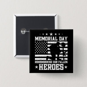 Vintagen Memorial Day Design Veterans Day USA flag Knapp