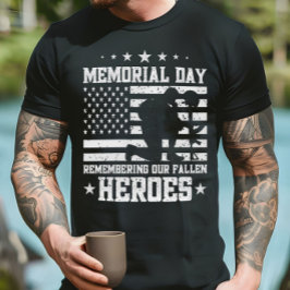 Vintagen Memorial Day Design Veterans Day USA flag T Shirt