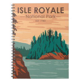 Vintagen Michigan i nationalparken Isle Royale Anteckningsbok