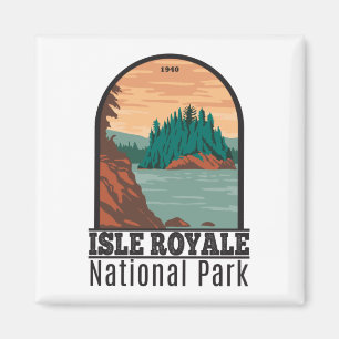 Vintagen Michigan i nationalparken Isle Royale Magnet