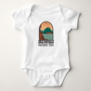 Vintagen Michigan i nationalparken Isle Royale T Shirt