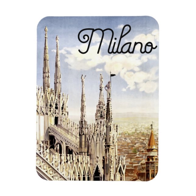 Vintagen Milano Italien Magnet (Vertikal)
