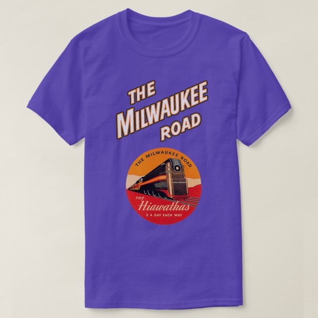 Vintagen Milwaukee Road T Shirt (Design framsida)
