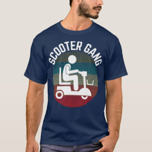 Vintagen Mobility Scooter Gang Retro Moped Motorcy T Shirt