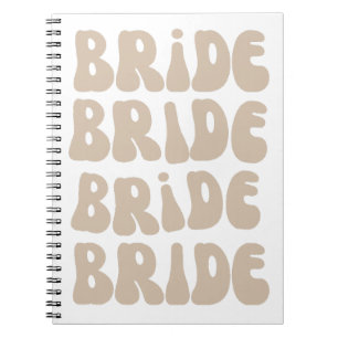 Vintagen Modern Retro Bride Bachelorette Party Anteckningsbok