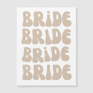 Vintagen Modern Retro Bride Bachelorette Party Magnetisk Inbjudningskort