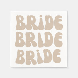 Vintagen Modern Retro Bride Bachelorette Party Pappersservett