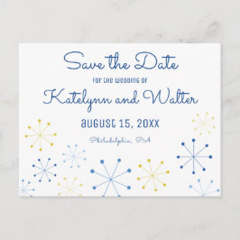 Vintagen Modern Retro för 2000-talet Spara datum Meddelande Vykort