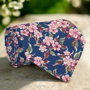 Vintagen Modern Rosa - blomma i bakgrunden för mik Slips