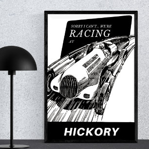 Vintagen Motorsport tävla Hickory Carolina Poster