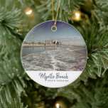 Vintagen Myrtle Beach South Carolina Julgransprydnad Keramik<br><div class="desc">Vintagen Myrtle Beach South Carolina</div>