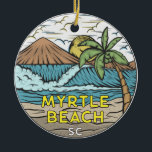 Vintagen Myrtle Beach South Carolina Julgransprydnad Keramik<br><div class="desc">Ett exempel på Myrtle Beach hand plockade med berg och oceanen vågar i bakgrunden. Perfekt för alla som kärlek att besöka Myrtle Beach.</div>