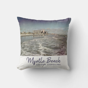 Vintagen Myrtle Beach South Carolina Kudde