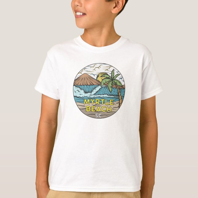 Vintagen Myrtle Beach South Carolina T Shirt (Framsida)