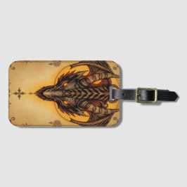 Vintagen Mythical (gulden draken) Bagagebricka