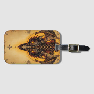 Vintagen Mythical (gulden draken) Bagagebricka