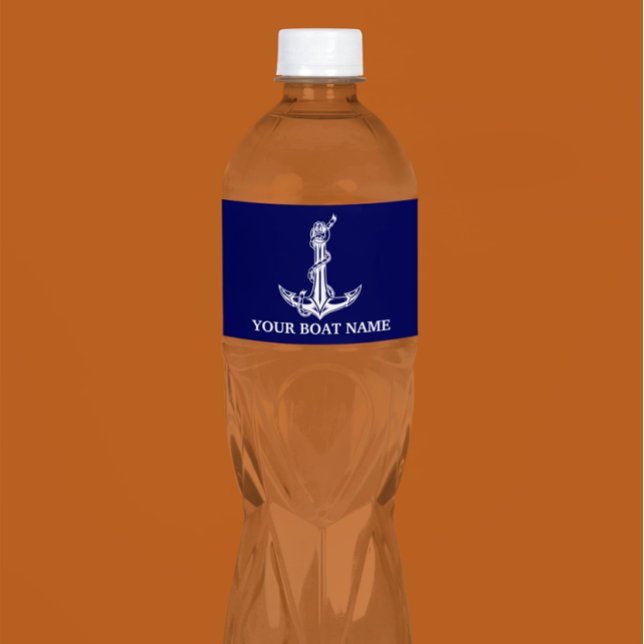 Vintagen Nautical Anchor Rope Vattenflaskor Etikett (Skapare uppladdad)