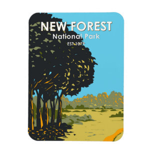 Vintagen New Forest National Park England Magnet