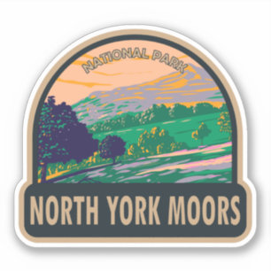 Vintagen North York Moors National Park England Klistermärken