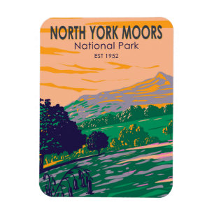 Vintagen North York Moors National Park England Magnet