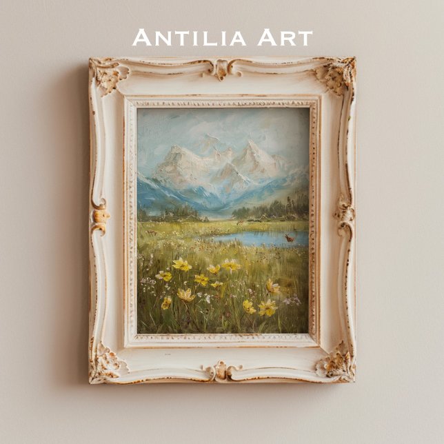 Vintagen om bergsområden i Vår Poster (Skapare uppladdad)