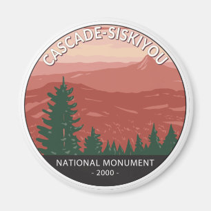 Vintagen Oregon för nationalmonumentet Cascade Sis Magnet