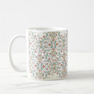vintagen ornerar sömlöst gräns i Östra stil. O Kaffemugg
