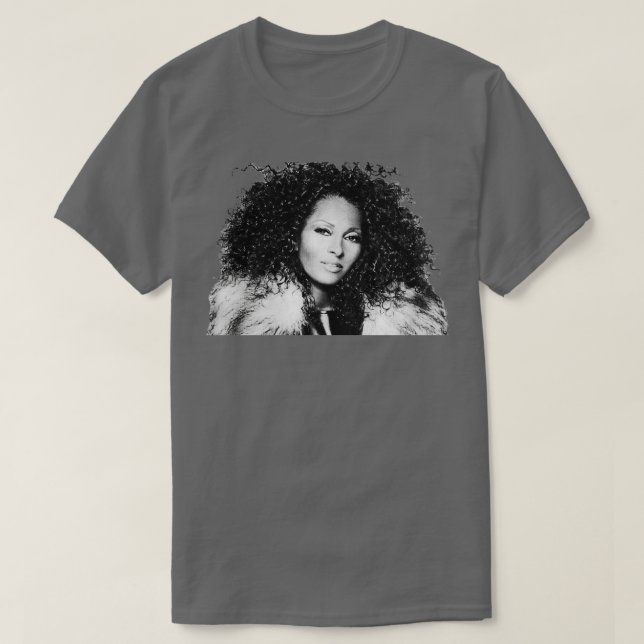 Vintagen Pam Grier Retro T Shirt (Design framsida)