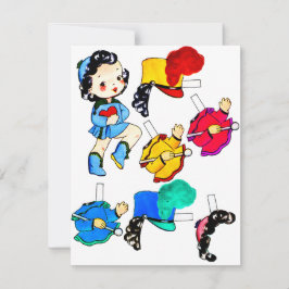 Vintagen papper docka ut kort