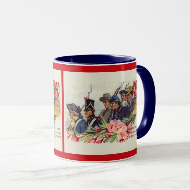 Vintagen Patriotic Coffee Mugg (Framsida höger)