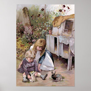 vintagen "Pet Rabbit" Poster